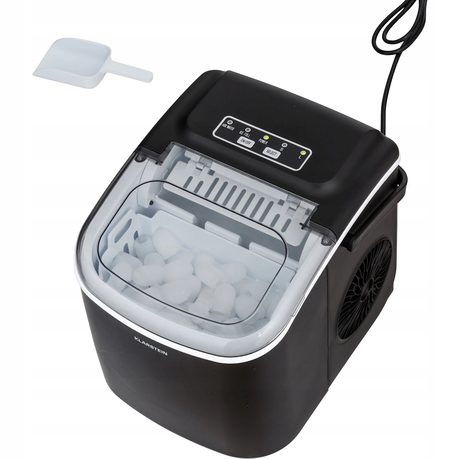 ICE MAKER KLARSTEIN HOMEMADE CUBE MACHINE 12KG/24H 1,3L BLACK Dominant color black