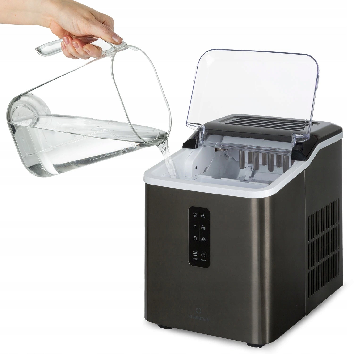 ICE MAKER KLARSTEIN HOMEMADE CUBE MACHINE 12KG/24H 1,8L ANTHRACITE Dominant color silver/gray