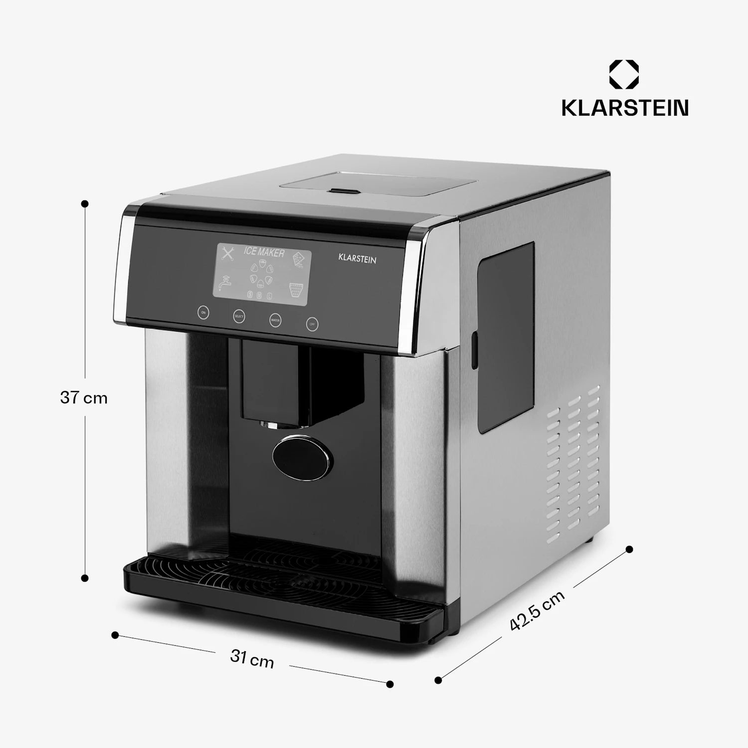 ICE MAKER KLARSTEIN HOMEMADE CUBE MACHINE 15KG/24H 3L BLACK Brand Klarstein