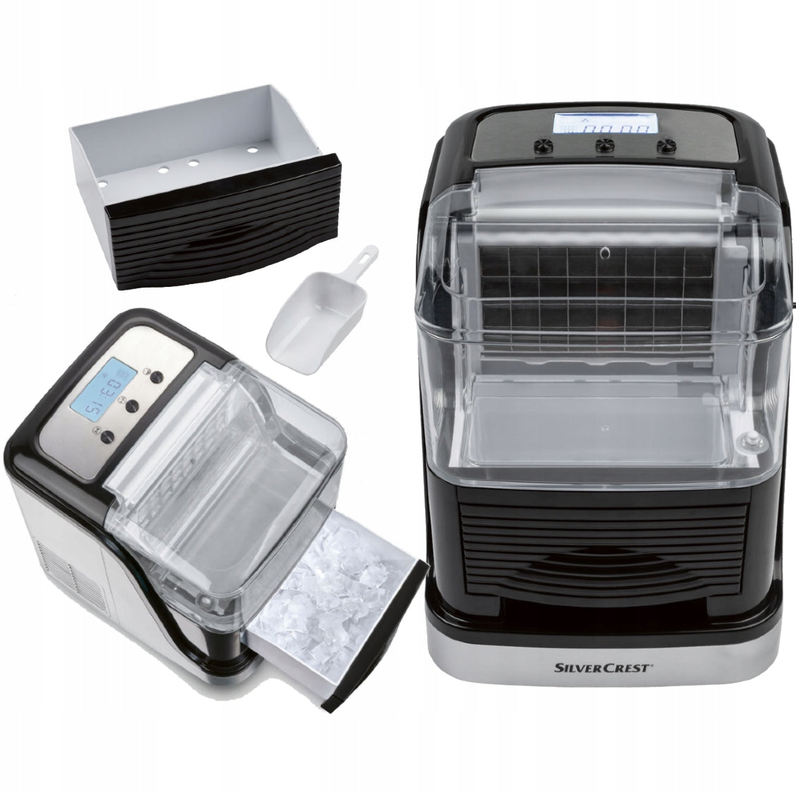 ICE MAKER SILVERCREST HOMEMADE CUBE MACHINE 20KG/24H 2,5L