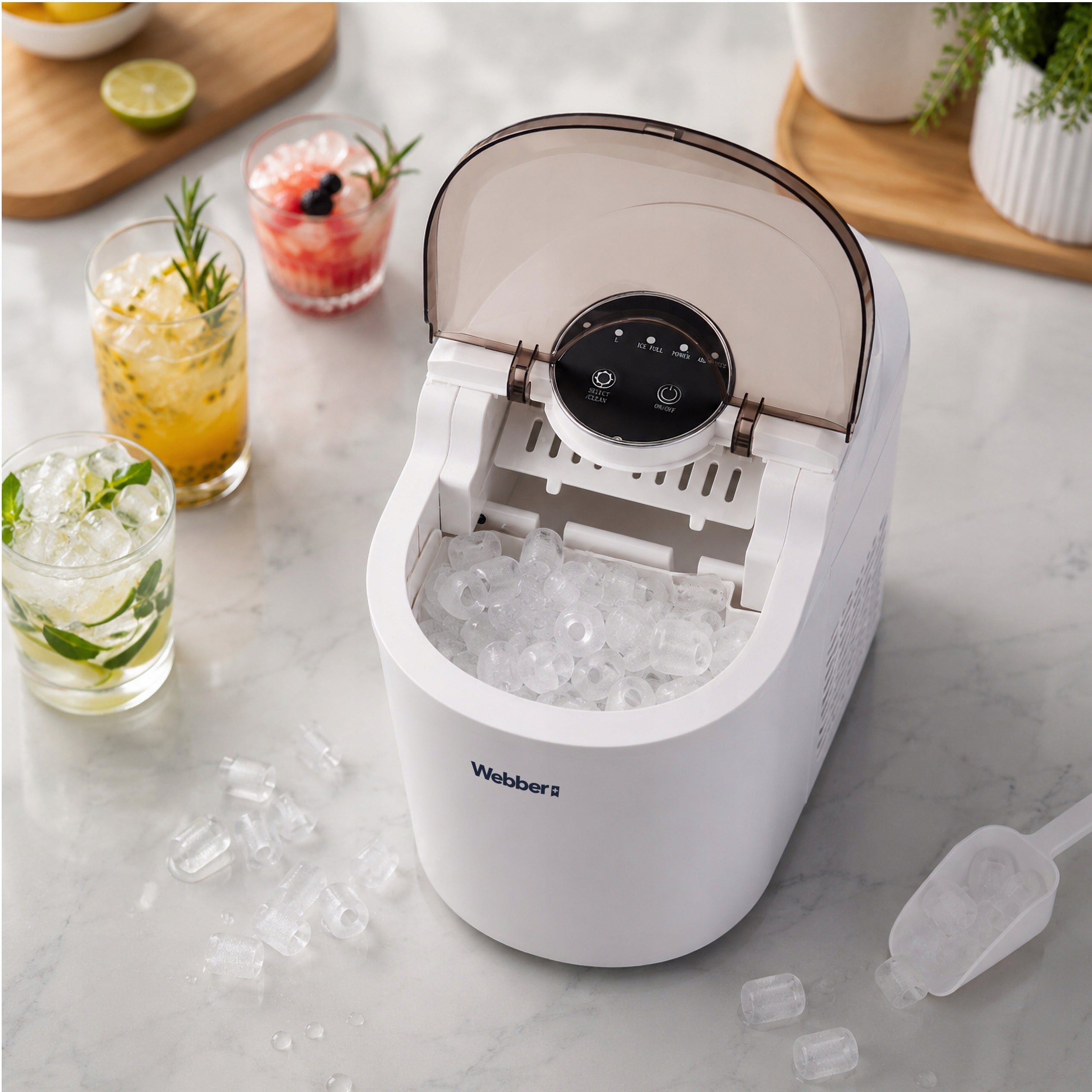 ICE MAKER WEBBER KEMI ICE MASTER 10KG/24H 165W 7 CUBES 2 SIZES Packaging status original