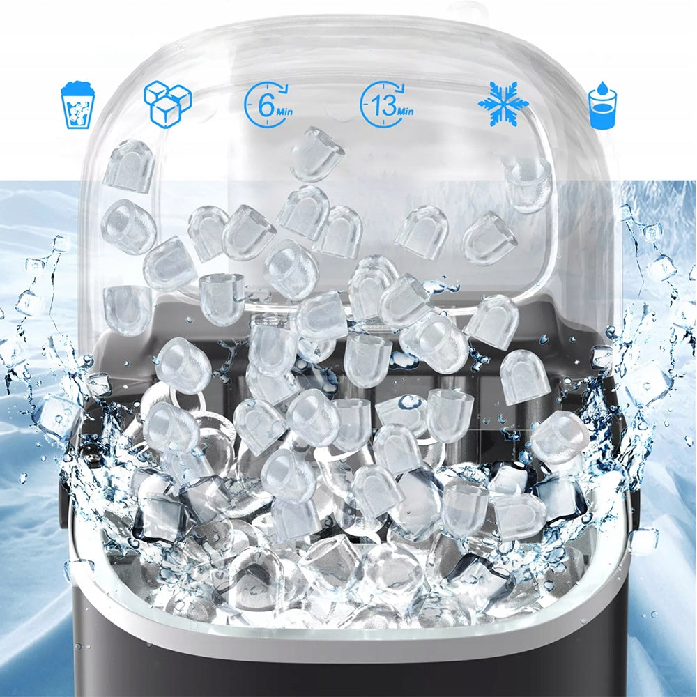 ICE MAKER WITH AUTOMATIC SHUT-OFF FUNCTION AND TRANSPARENT LID Brand no brand