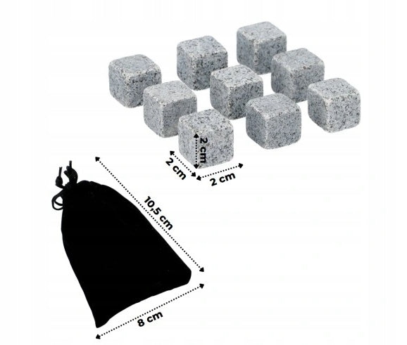 ICE STONES FOR DRINKS 12 PCS WHISKY ice cubes Manufacturer code KAMIENIE LODOWE DO DRINKOW
