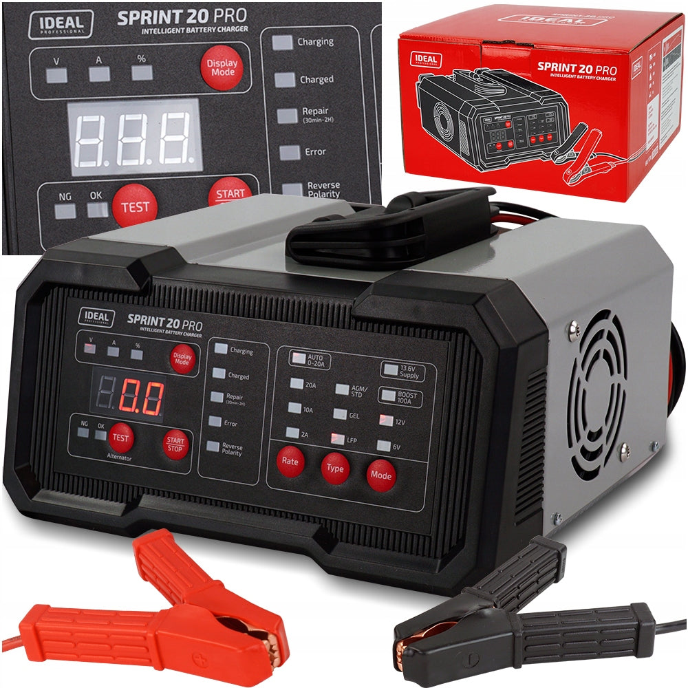 IDEAL SPRINT 20 PRO DIGITAL RECTIFIER for WET AGM Lithium 6V 12V 20A