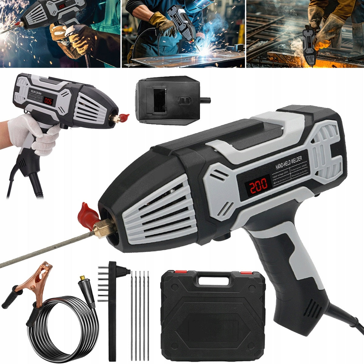 IGBT 250A inverter welder with hot start and protective mask