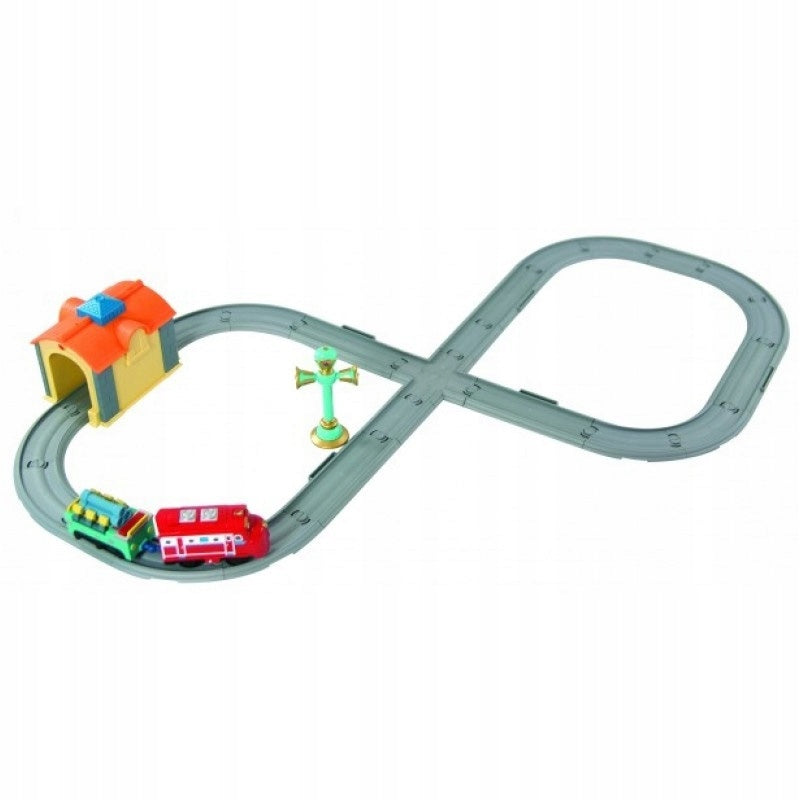 IGNITION SET OF EIGHT WITH BATTERY-OPERATED LOCOMOTIVE F Brand TOMY