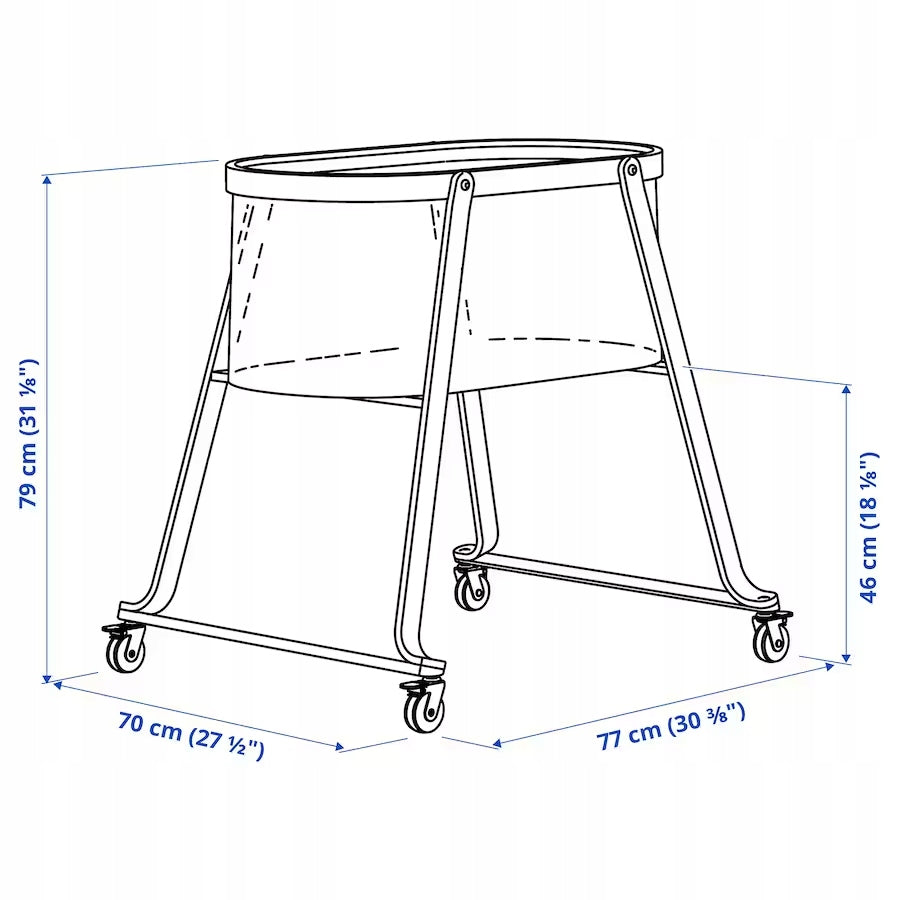 IKEA ALSKVARD Cradle with mattress, birch, 40x73 cm Brand IKEA