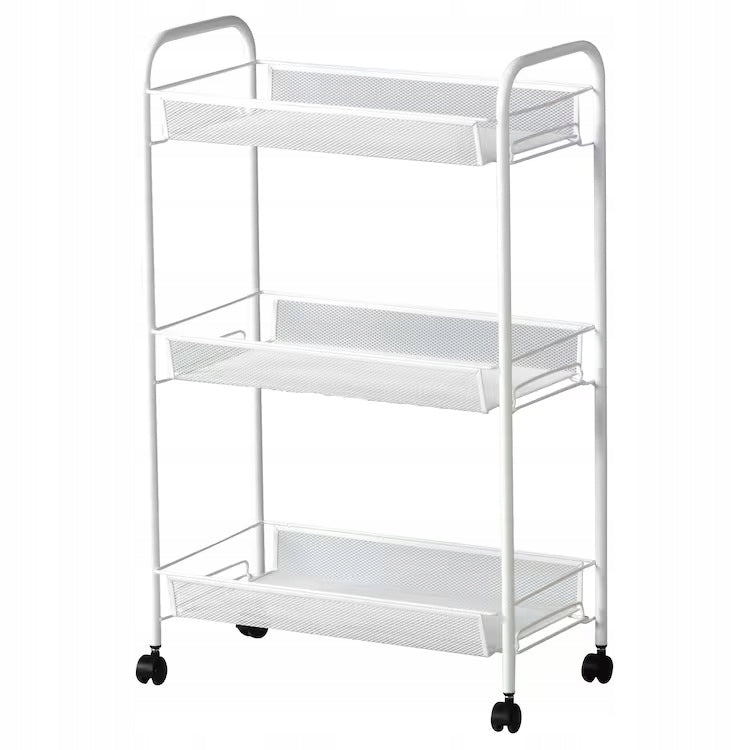 IKEA HORNAVAN Kitchen trolley, bathroom, white bookcase, 26x48x77 cm