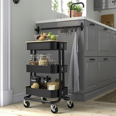 IKEA RASKOG kitchen trolley, bar BLACK 28x38x61 cm rashult Brand IKEA