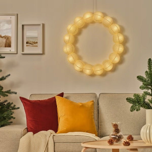IKEA STRALA Decorative LED pendant lamp, circle ball/white Packaging status original