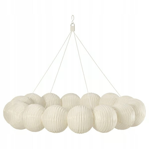 IKEA STRALA Decorative LED pendant lamp, circle ball/white