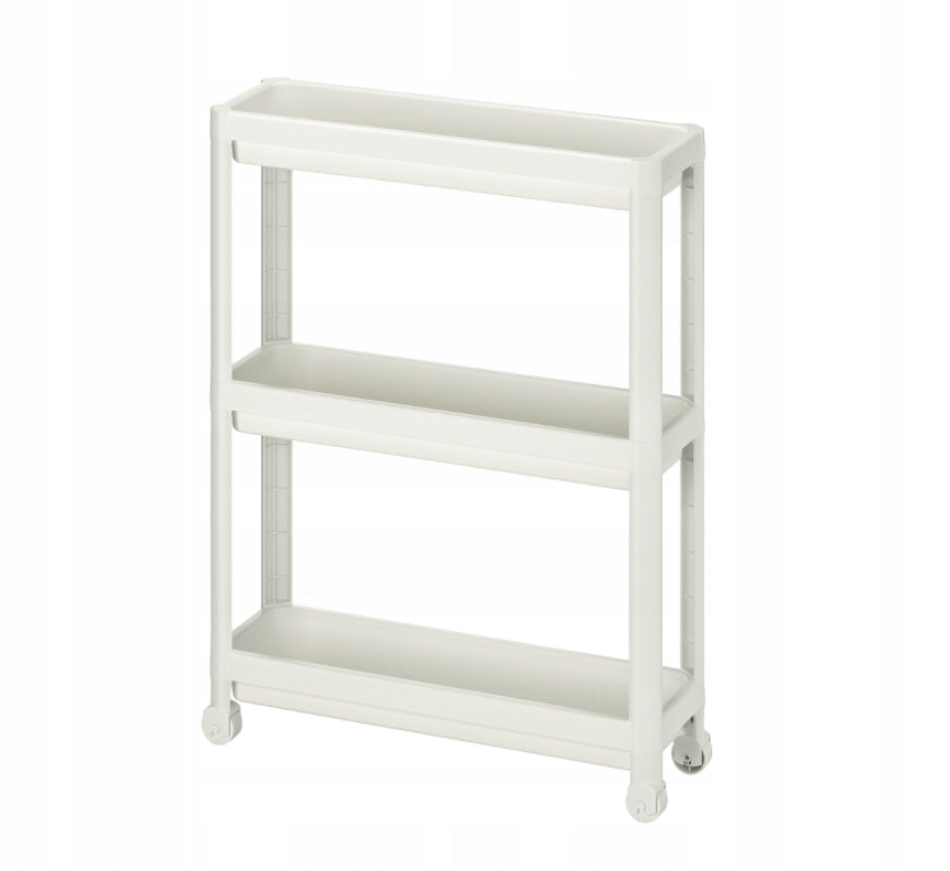 IKEA VESKEN White TROLLEY BATHROOM SHELVING UNIT shelf