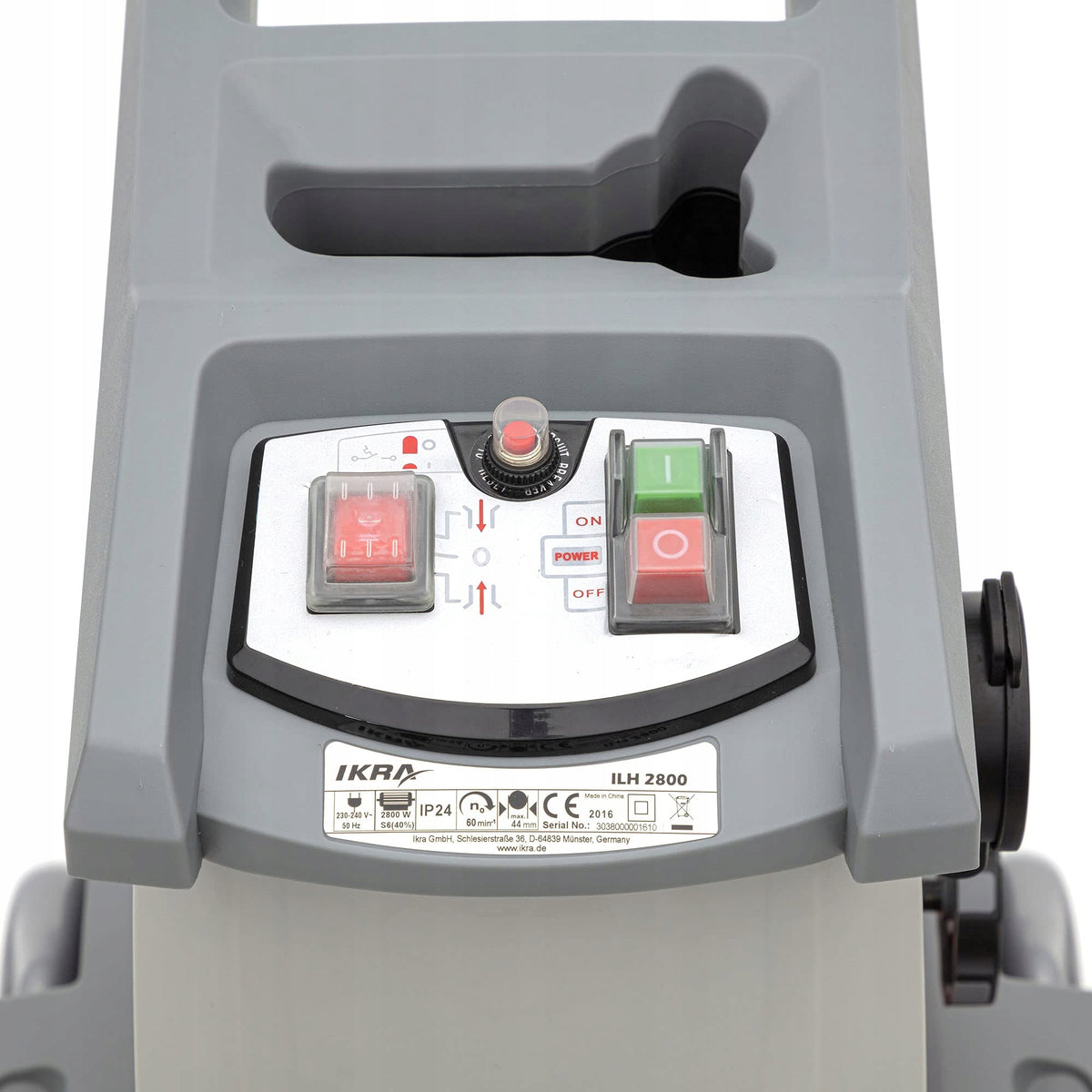 IKRA ILH 2800 CYLINDRICAL GARDEN SHREDDER 2800W FOR BRANCH 44MM BASKET 60L Manufacturer code IE1234