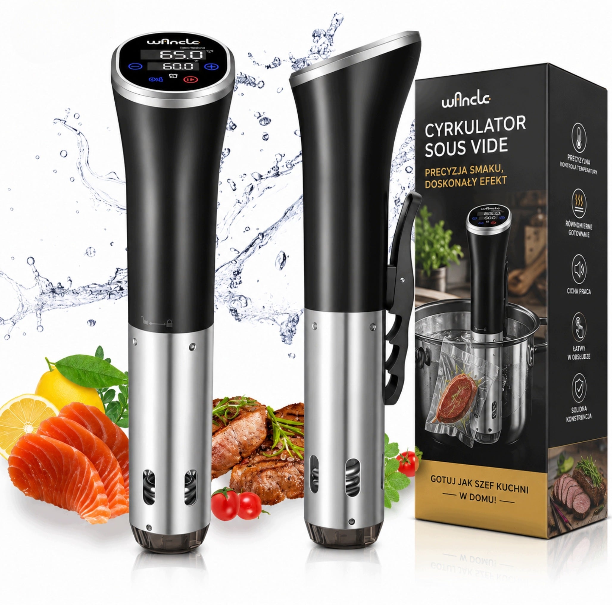 IMMERSION CIRCULATOR FOR COOKING SOUS VIDE VACUUM TIMER ADJUSTMENT