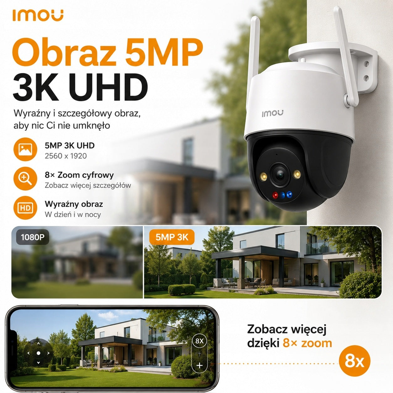 IMOU Cruiser SC 4G LTE 5MP Kamera Zewnętrzna PTZ 360° SIM IP67 Brand Imou