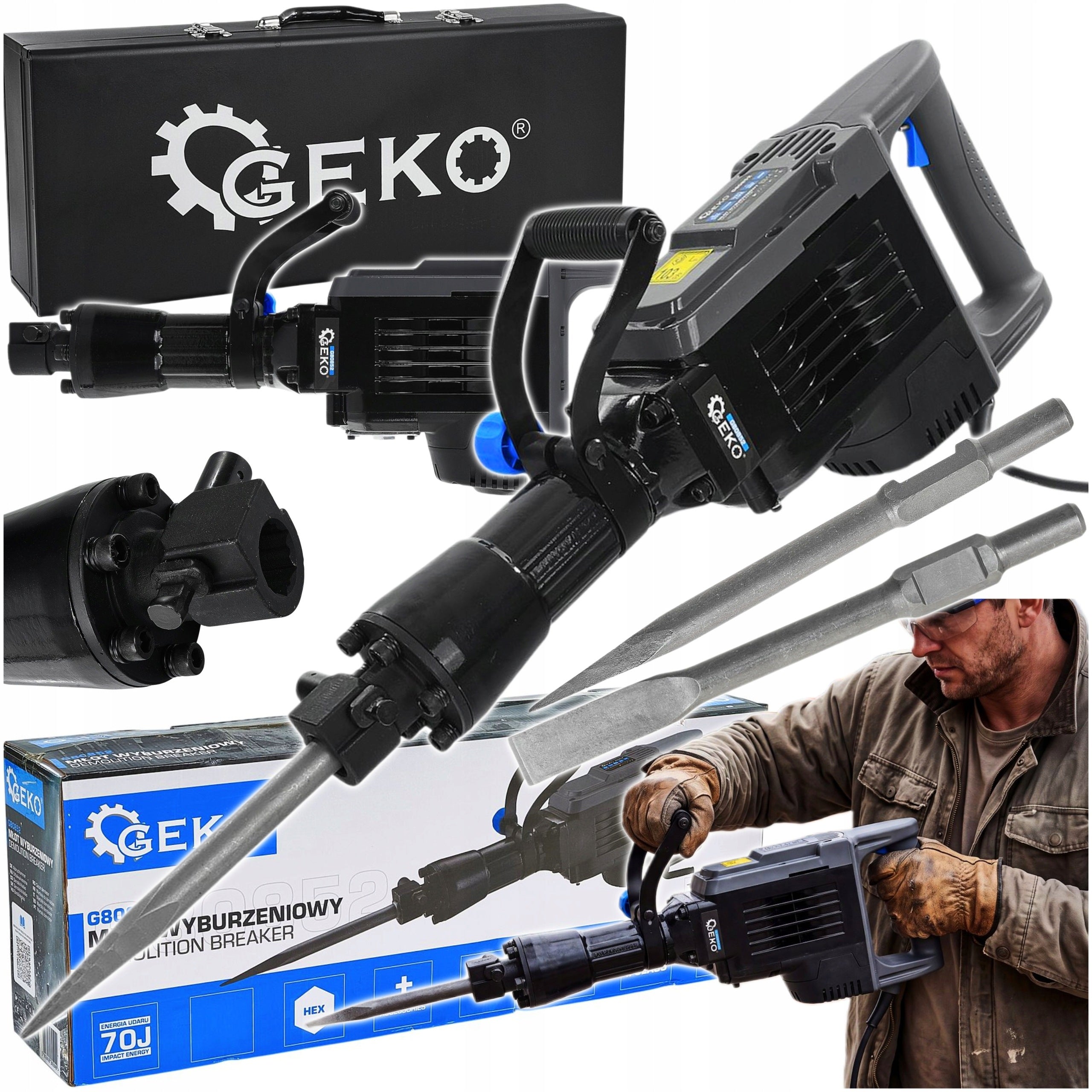 IMPACT DESTROYER HAMMER 1700W 70J HEX30 OIL COOLED - CHISELS