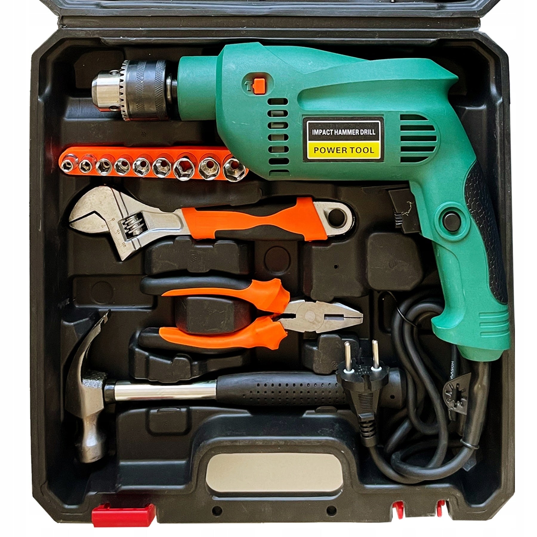 IMPACT DRILL 2200W SCREWDRIVER TOOLS 37 EL SUITCASE SET XXL Packaging status original
