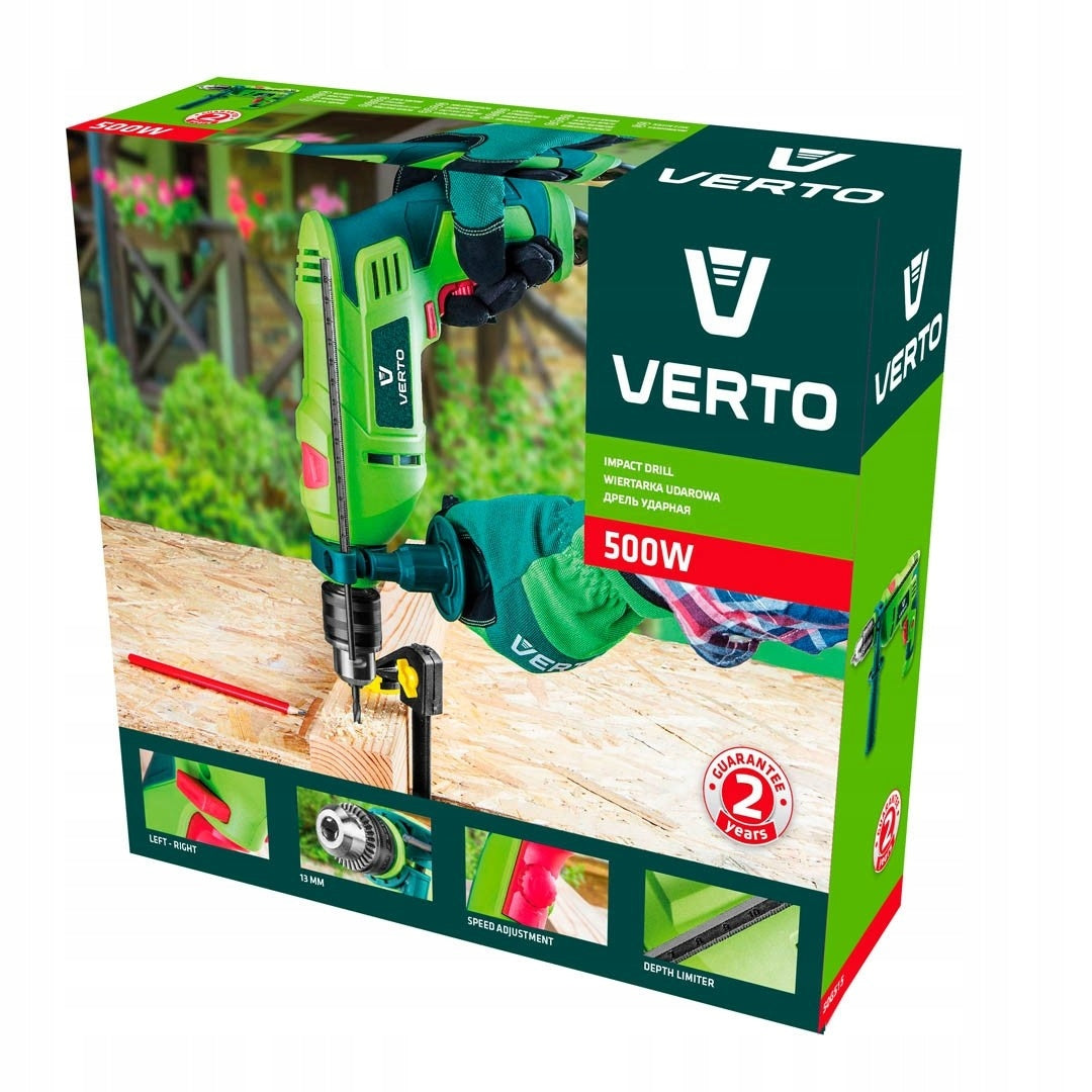 IMPACT DRILL 500W, KEY HOLDER 13 MM, EAN (GTIN) 5902062033963