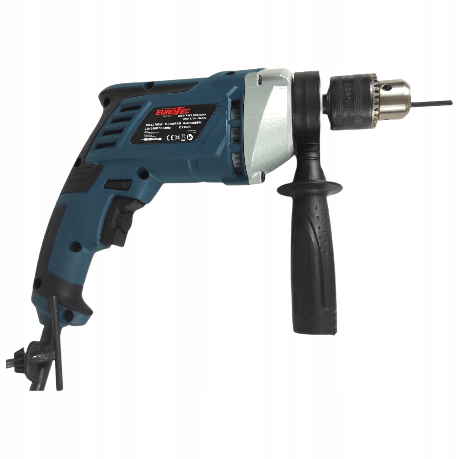 IMPACT DRILL Eurotec 1700 W handle 0 13 mm speed control Manufacturer code Wiertarka toolmaaxi/eurotec 1700