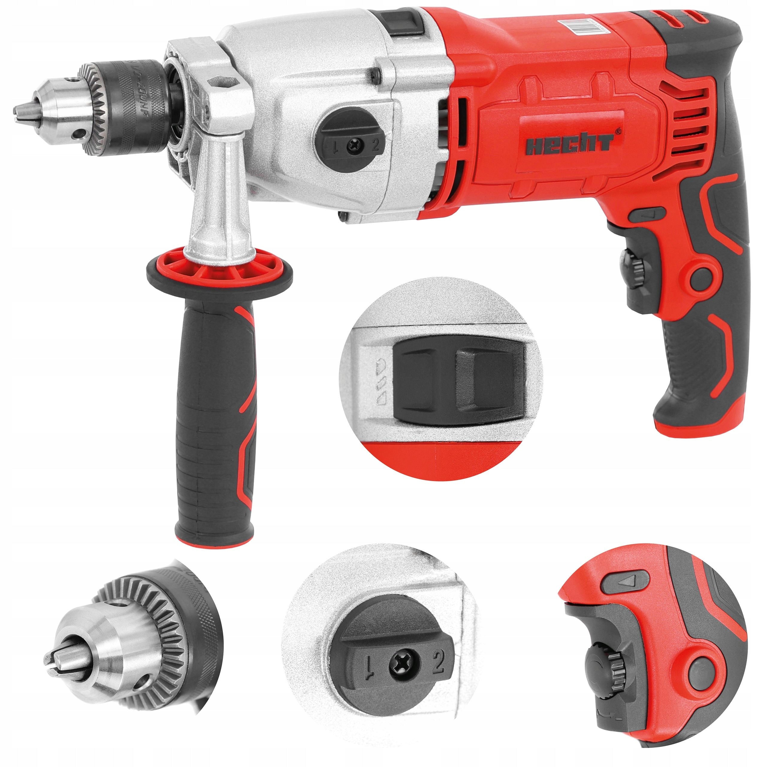 IMPACT DRILL HECHT 1077 1200W 2 GEARS 13MM METAL HOUSING