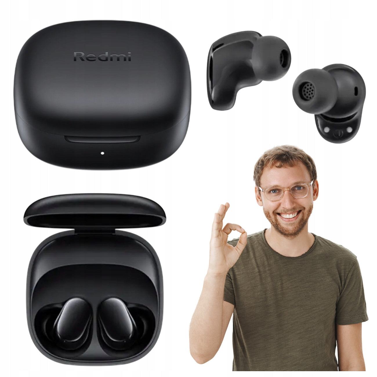 IN-EAR HEADPHONES REDMI BUDS 6 PLAY XIAOMI BLACK WIRELESS EARBUDS