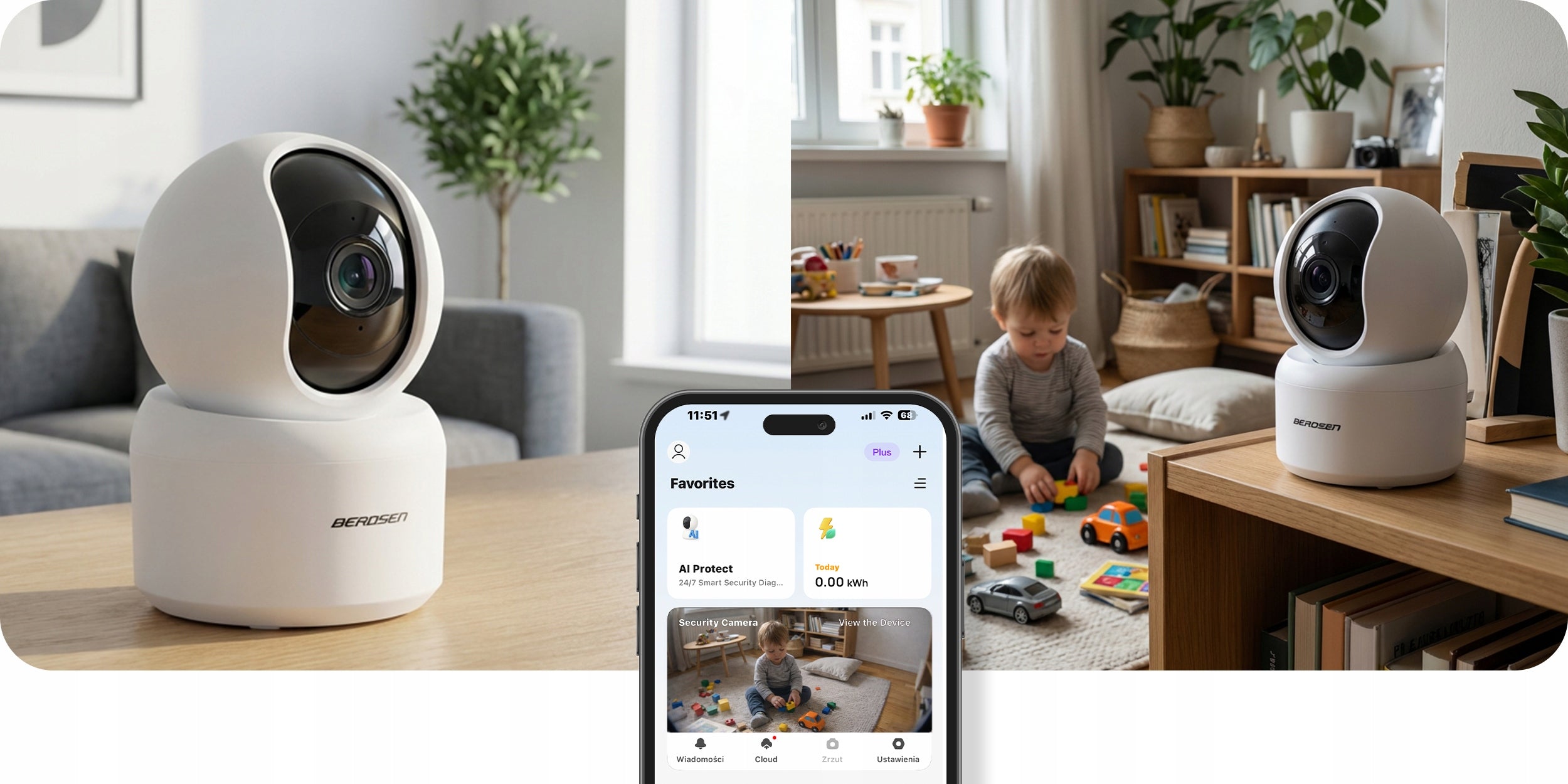 INDOOR CAMERA IP ROTATING 3MP WI-FI TUYA NANNY HOME MOTION TRACKING Packaging status original