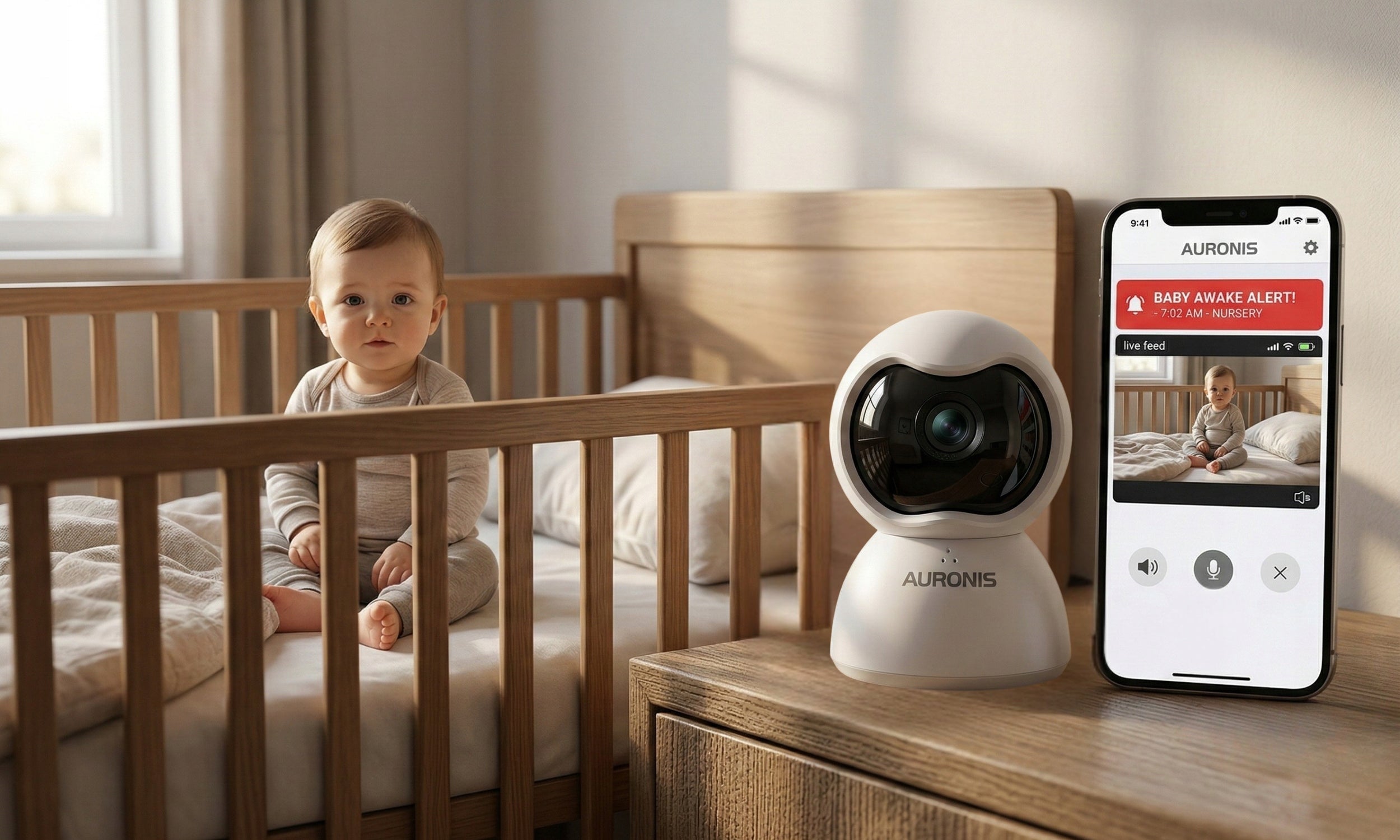 INDOOR WIFI CAMERA ROTATING BABY MONITOR ELECTRONIC 3MP FOR HOME DETECTION Manufacturer code KAMERA WEWNĘTRZNA SMART DLA DZIECKA PSA KOTA