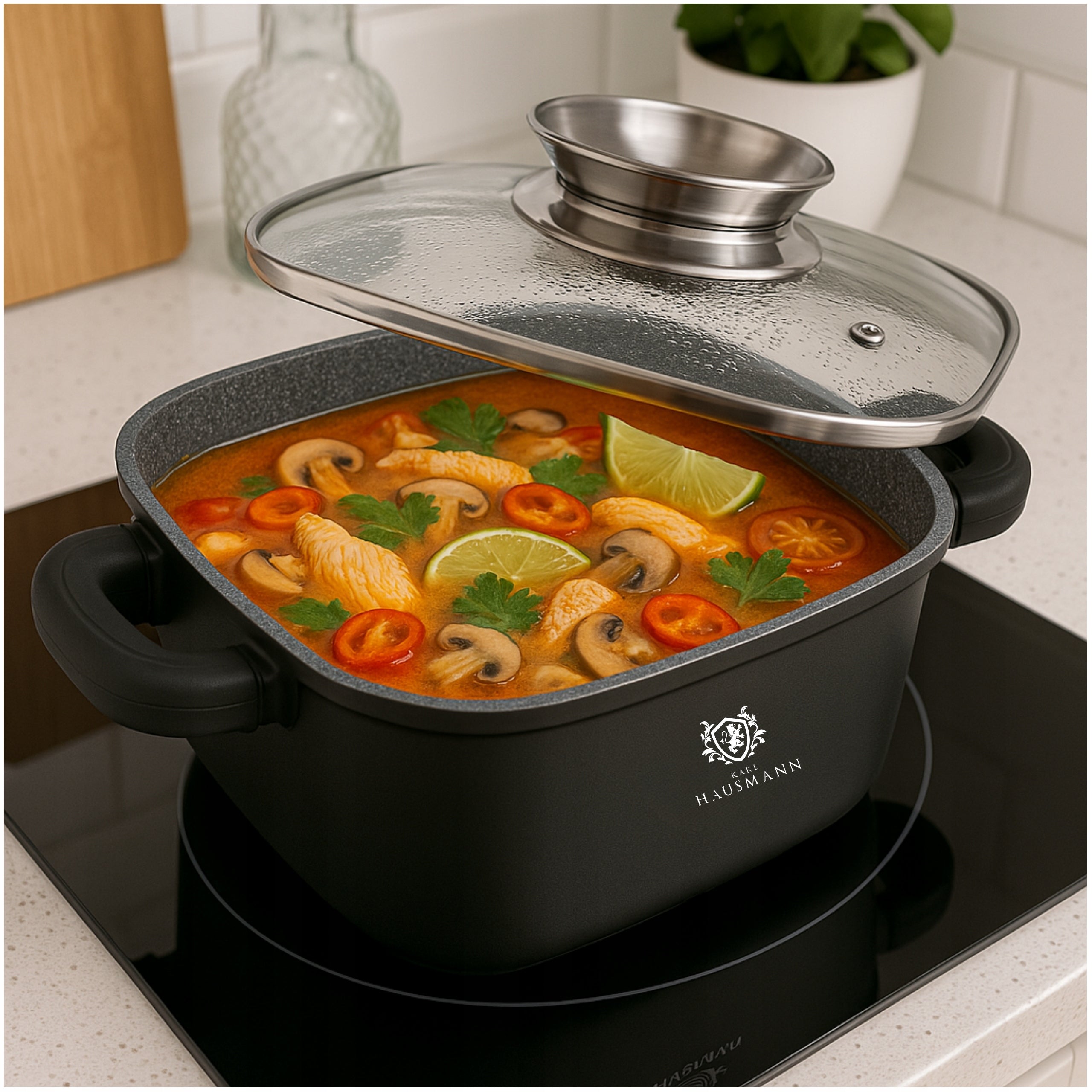 INDUCTION POT GOOSEBERRY 4,5L POTS INDUCTION ALUMINUM GAS LARGE Brand Karl Hausmann