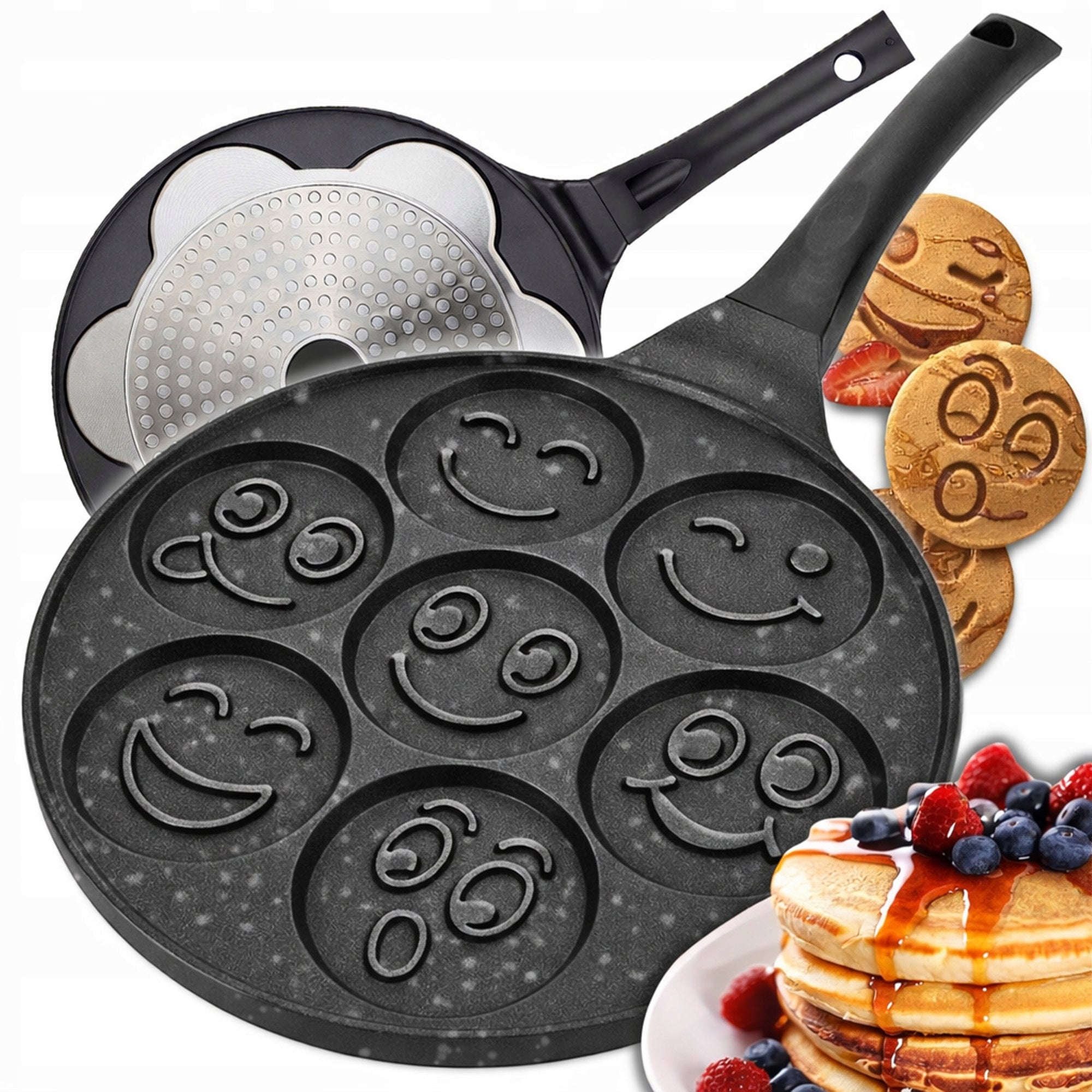 INDUCTION Pancake pan PANCAKES eggs FUNNY FACES 26cm