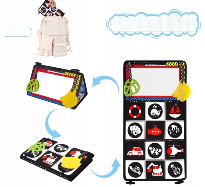 INFANT SENSORY CONTRAST BOOK WITH MIRROR TOY Packaging status original