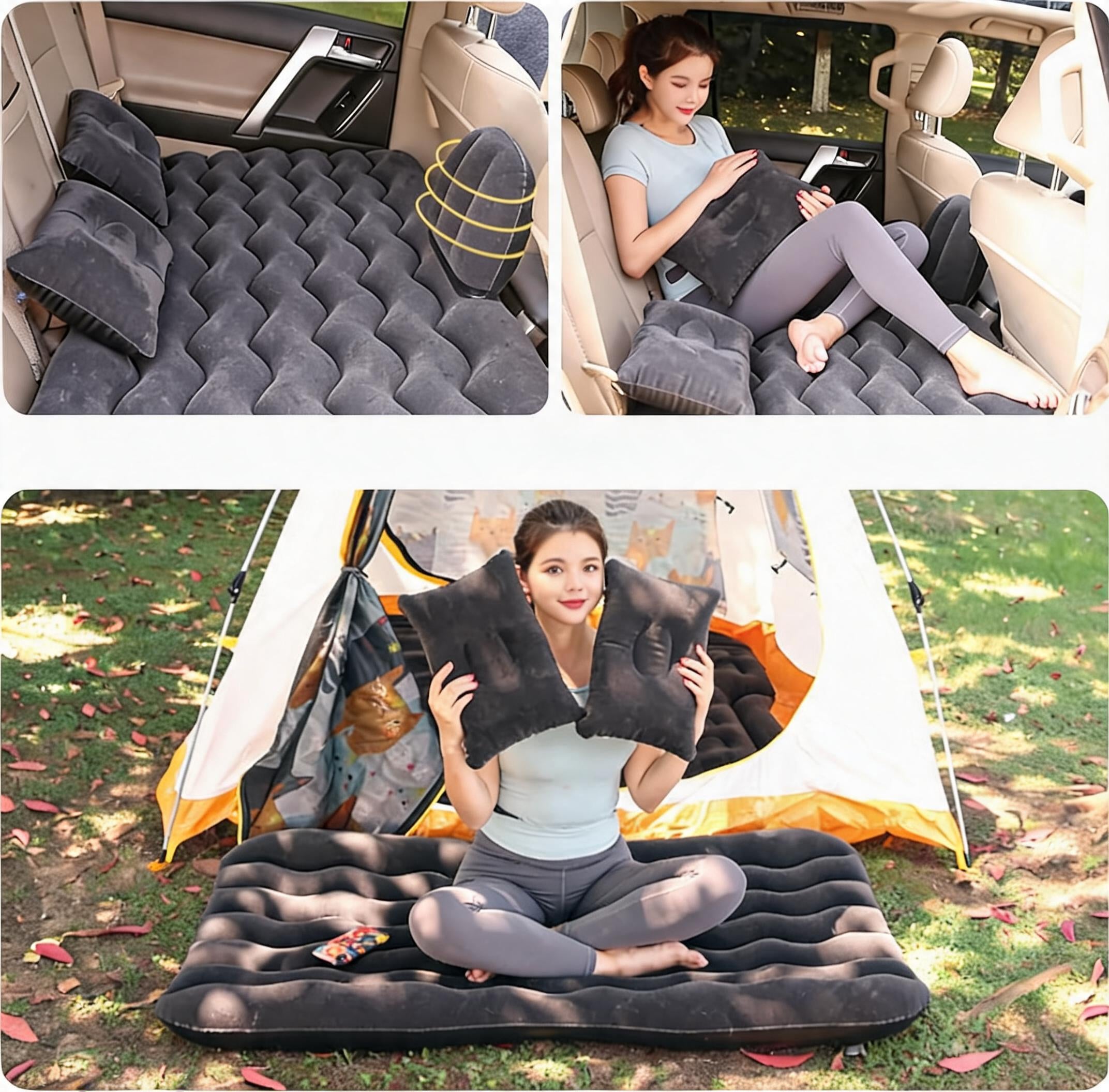 INFLATABLE CAR MATTRESS FOR CAMPING TRAVEL 135×80×45CM PORTABLE Packaging status original
