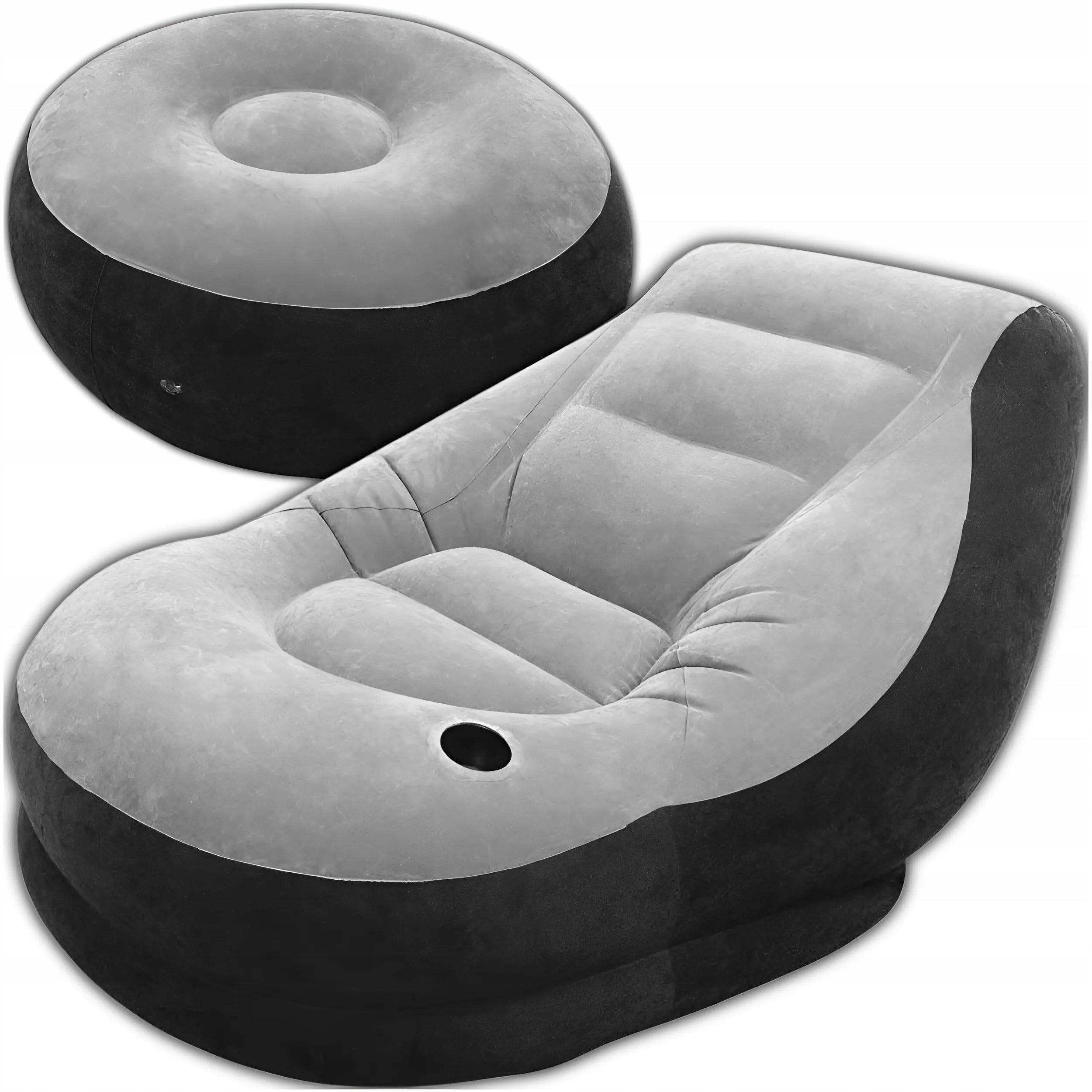 INFLATABLE CHAIR POUF BEACH LOUNGER WITH FOOTREST INFLATABLE CHAIR Manufacturer code LEŻAK OGRODOWY SOLIDNY DMUCHANY FOTEL