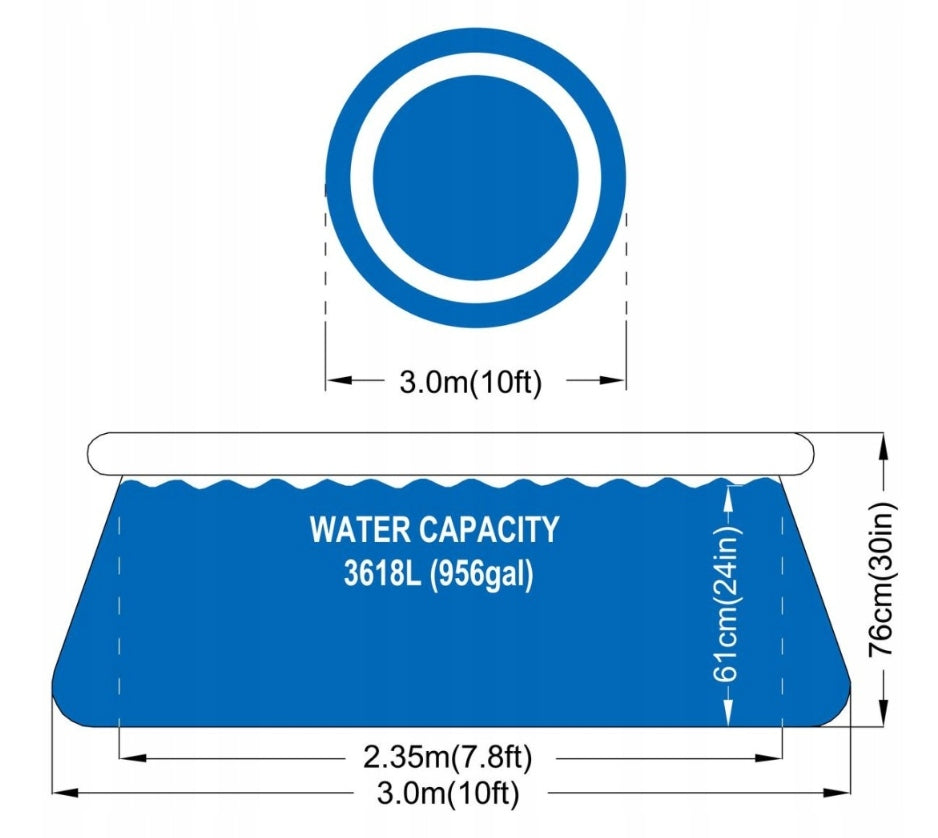 INFLATABLE EXPANSION POOL WITH CONNECTION PUMP AND PIPES LARGE AND DURABLE Manufacturer code Dmuchany basen rozporowy z pompą
