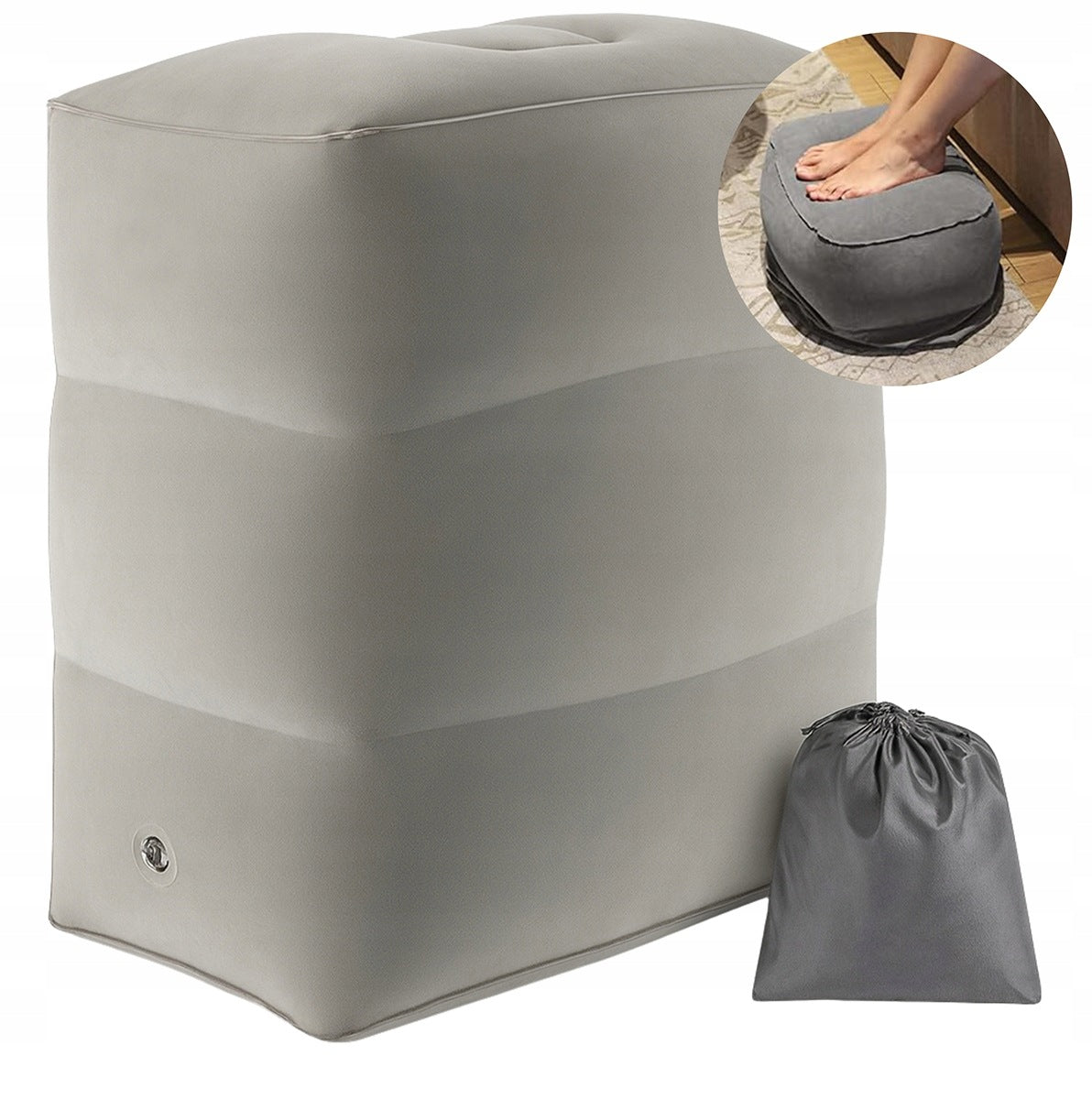 INFLATABLE FOOTREST FOR CAR COMFORTABLE TRAVEL LEG CUSHION