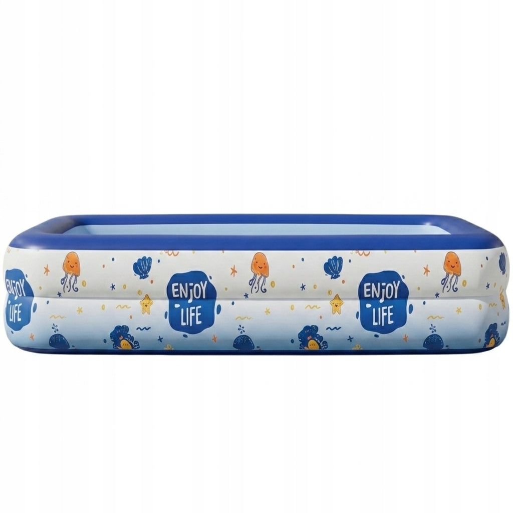 INFLATABLE GARDEN POOL FOR CHILDREN RECTANGULAR 120x90x30cm + PUMP AND PATCH Height 30 cm