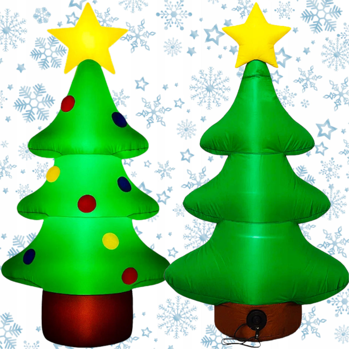 INFLATABLE GLOWING CHRISTMAS TREE 125cm DECORATION FOR HOME AND GARDEN