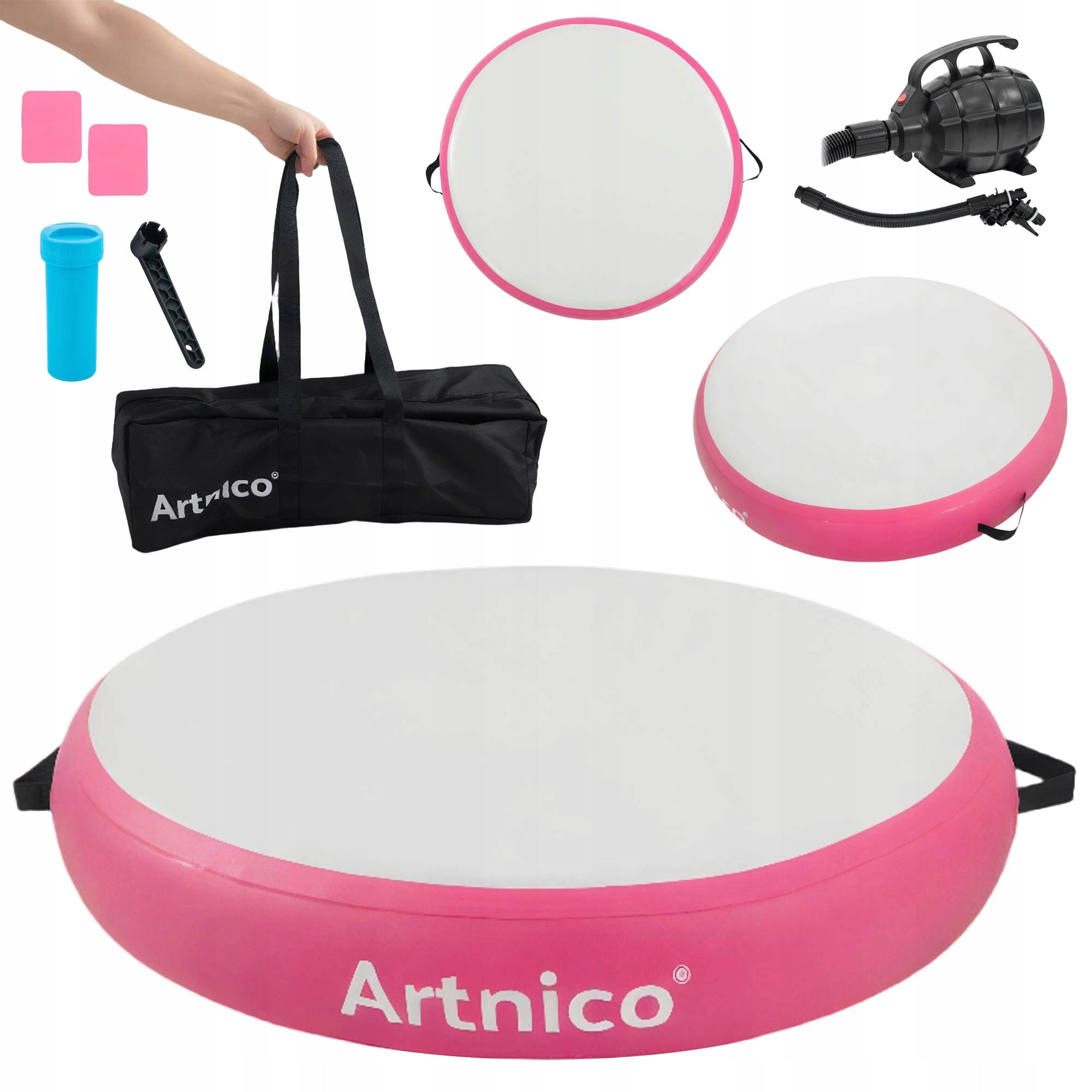 INFLATABLE GYMNASTIC TRAMPOLINE AIRSPOT MATTRESS FOR ACROBATICS EXERCISES