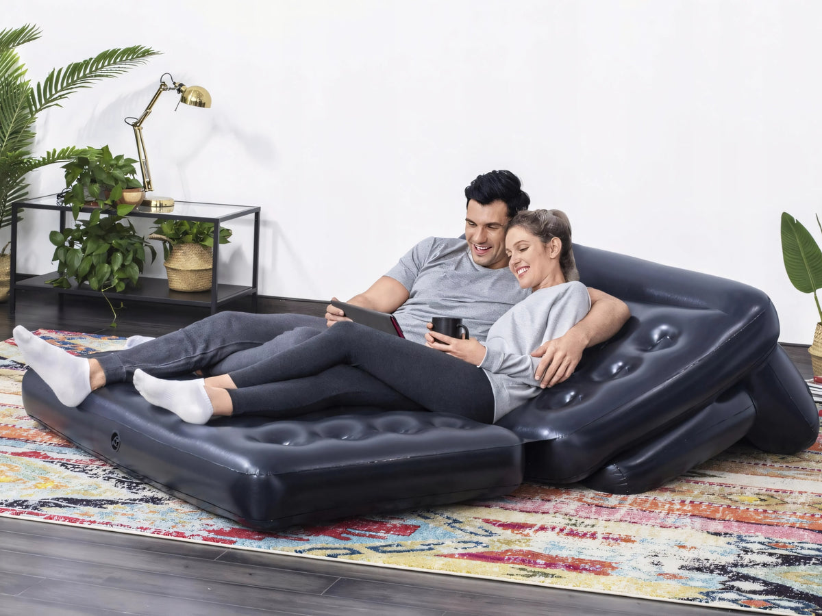 INFLATABLE MATTRESS 5IN1 SOFA BED BESTWAY 2 OS BED BLACK 188x152 Manufacturer code do spania i relaksu 5w1 sofa dmuchana