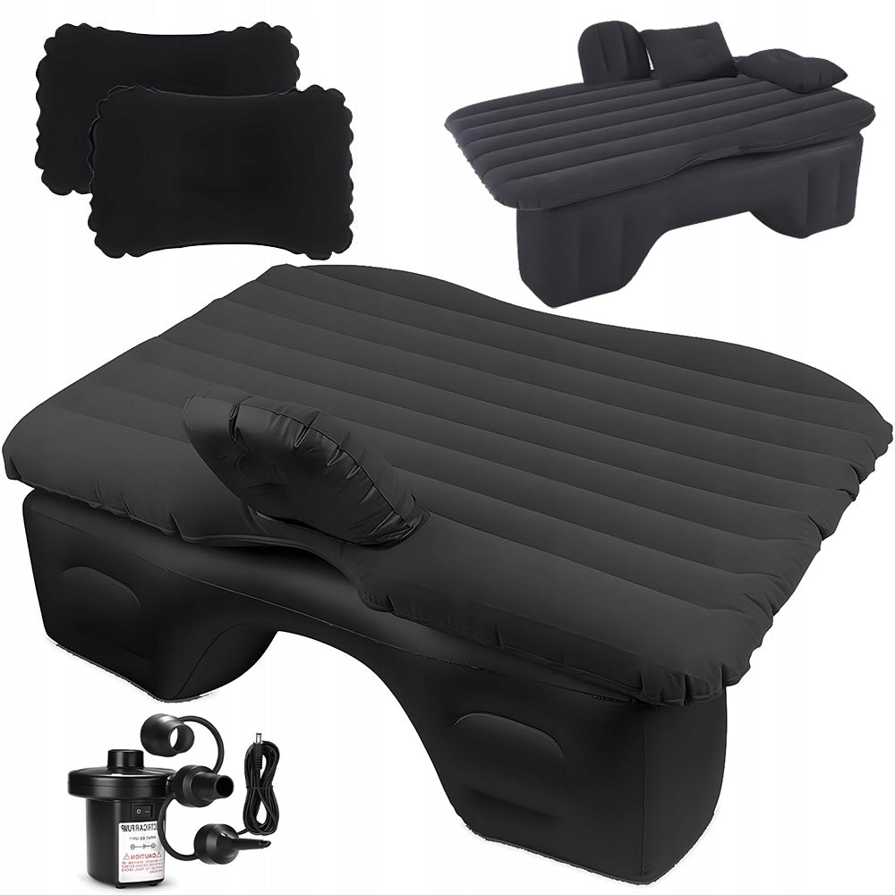 INFLATABLE MATTRESS BED FOR CAR 2IN1 PILLOW PUMP COVER