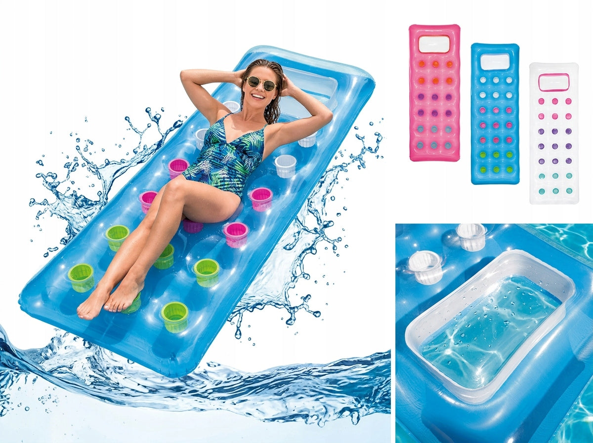 INFLATABLE MATTRESS BESTWAY 188X71 CM BEACH FOR SWIMMING POOL 3 COLORS 43040B