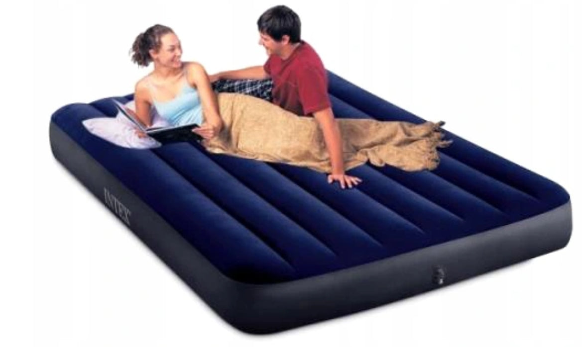 INFLATABLE MATTRESS Double SLEEPING BED VELOUR 191x137cm INTEX 64758 Brand Intex