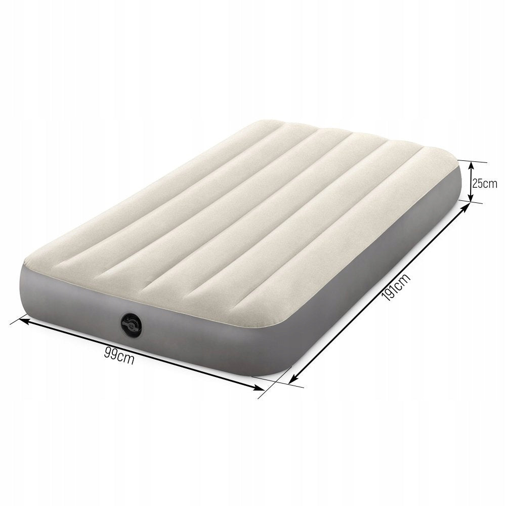 INFLATABLE MATTRESS VELOUR Intex 1-seater 64101 Color brown