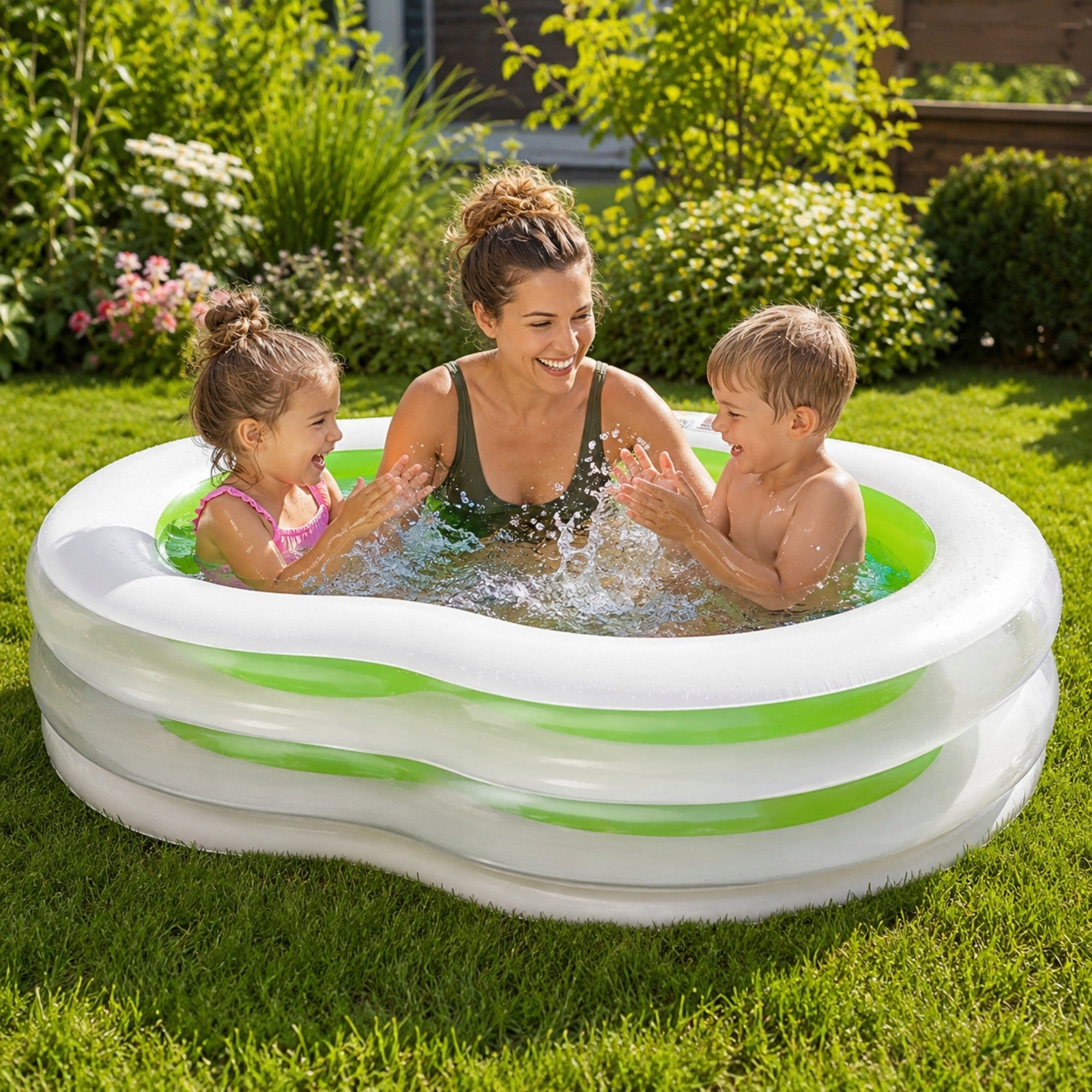 INFLATABLE POOL FAMILY GARDEN EIGHT 240x140x47cm SUN CLUB 17269 Product width 140 cm