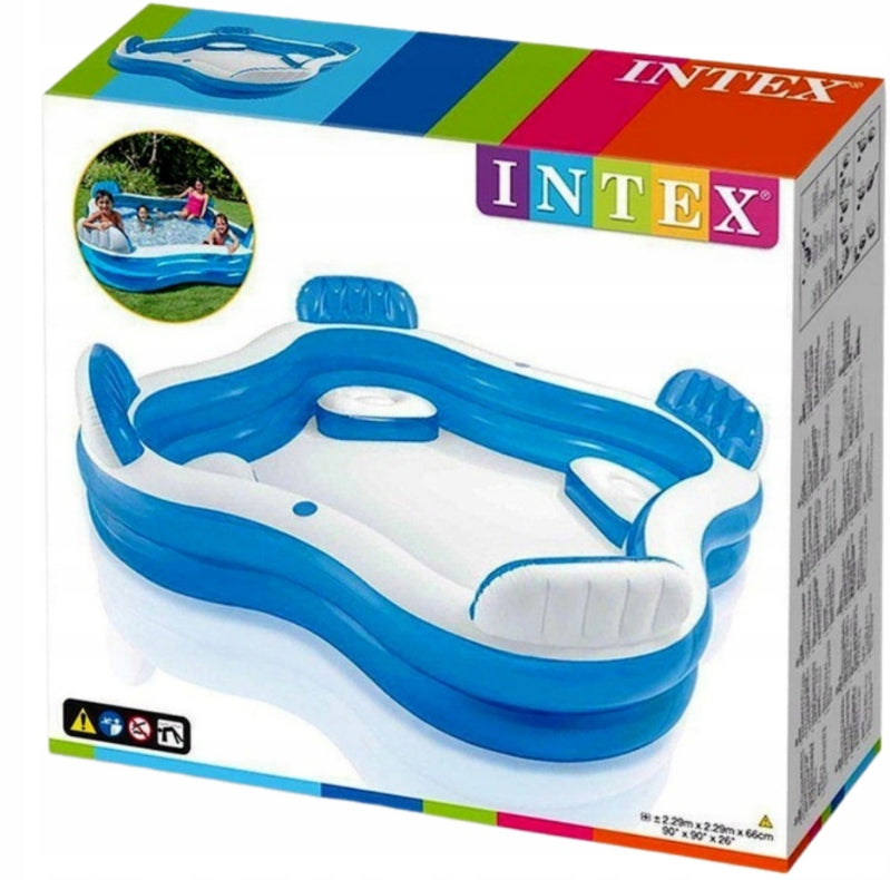 INFLATABLE POOL WITH SEATS 229x229 INTEX 56475 EAN (GTIN) 4038635119756
