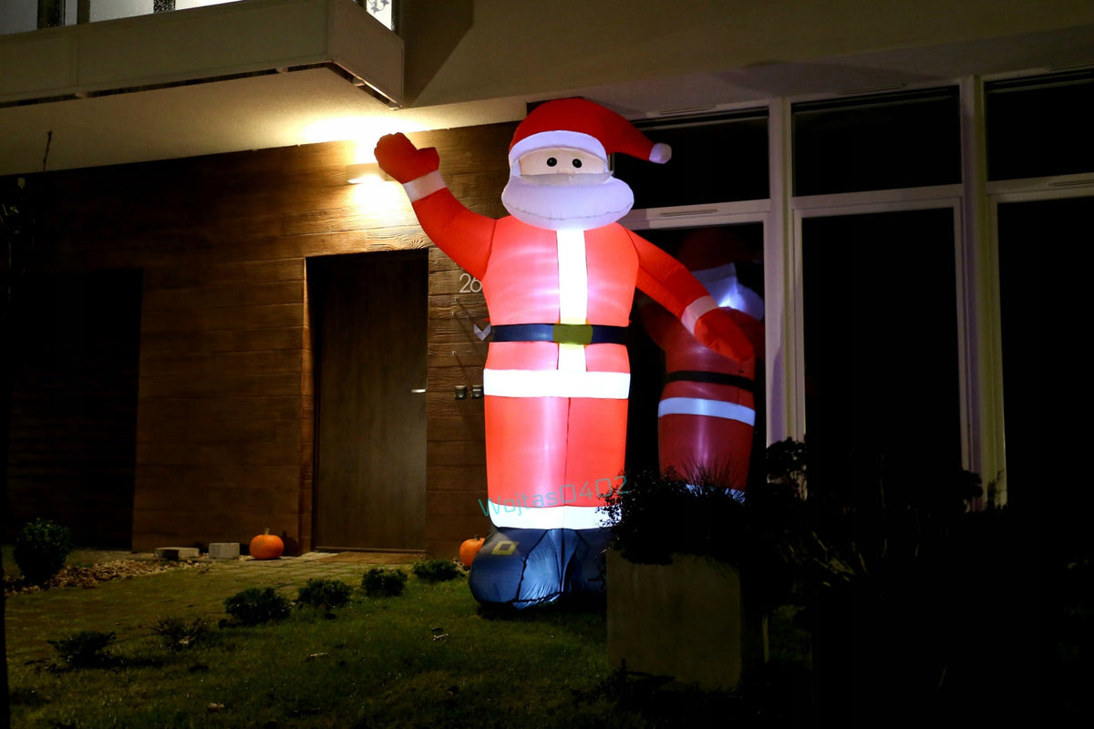 INFLATABLE SANTA CLAUS 1,8M STAR PUMPED LED Christmas Tree Lights Icicle Christmas Tree Brand no brand