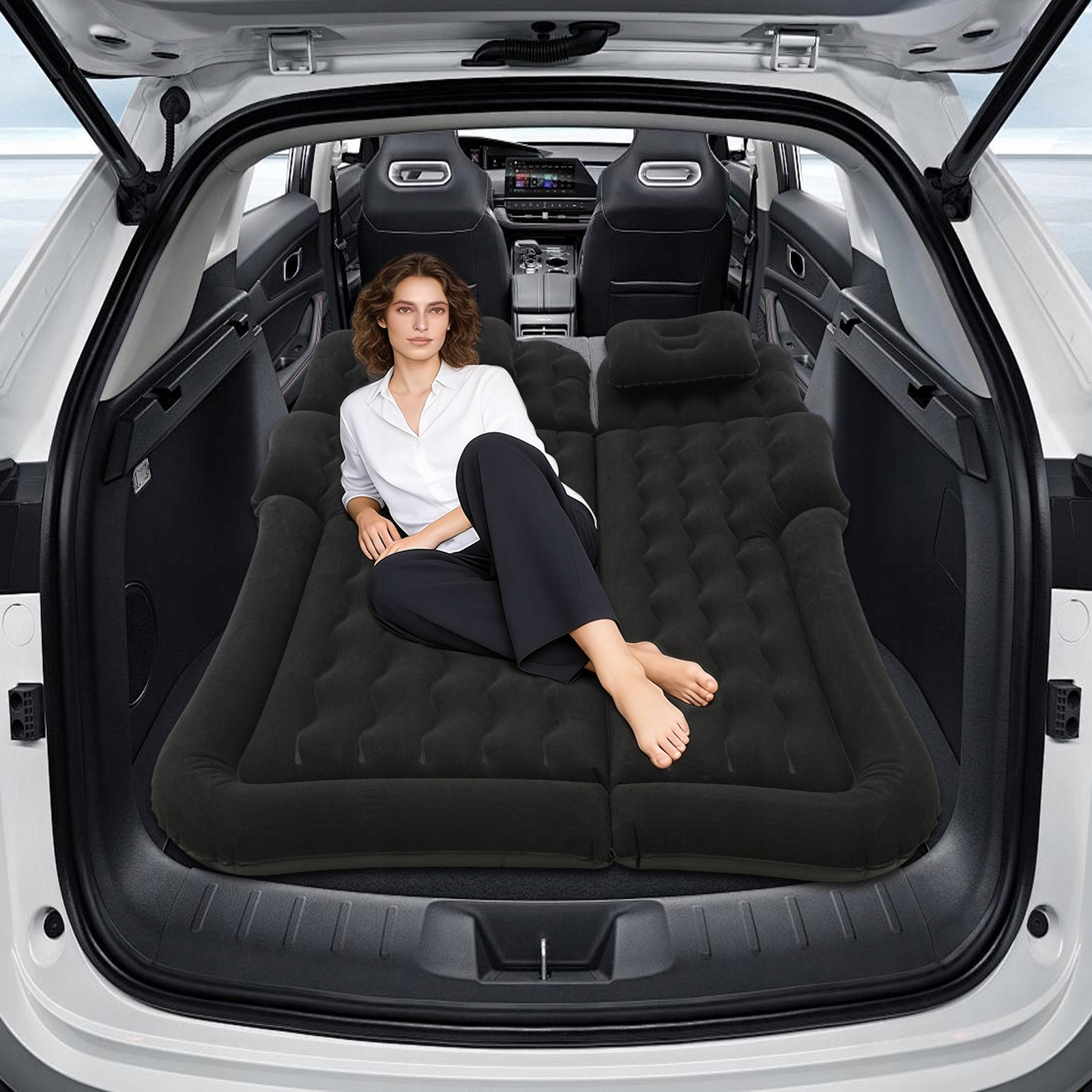 INFLATABLE SUV MATTRESS 1.74*1.26M CAR AIR MATTRESS CAR CAPACITY 300KG Manufacturer code YDB5LO-002300