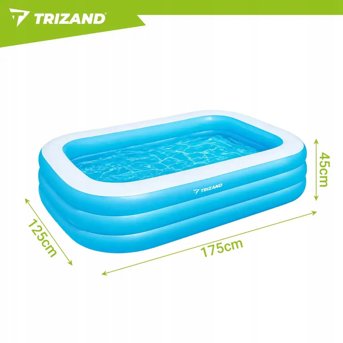 INFLATABLE SWIMMING POOL 185X130X50CM TRIZAND Brand Trizand
