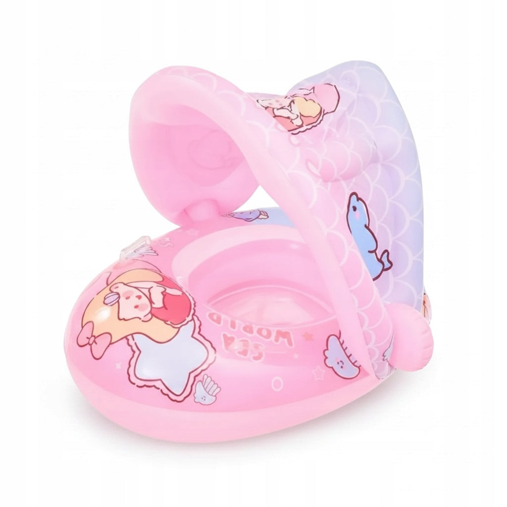 INFLATABLE SWIMMING POOL WHEEL WITH INFANT SEAT WITH BASEBALL CAP Packaging status original