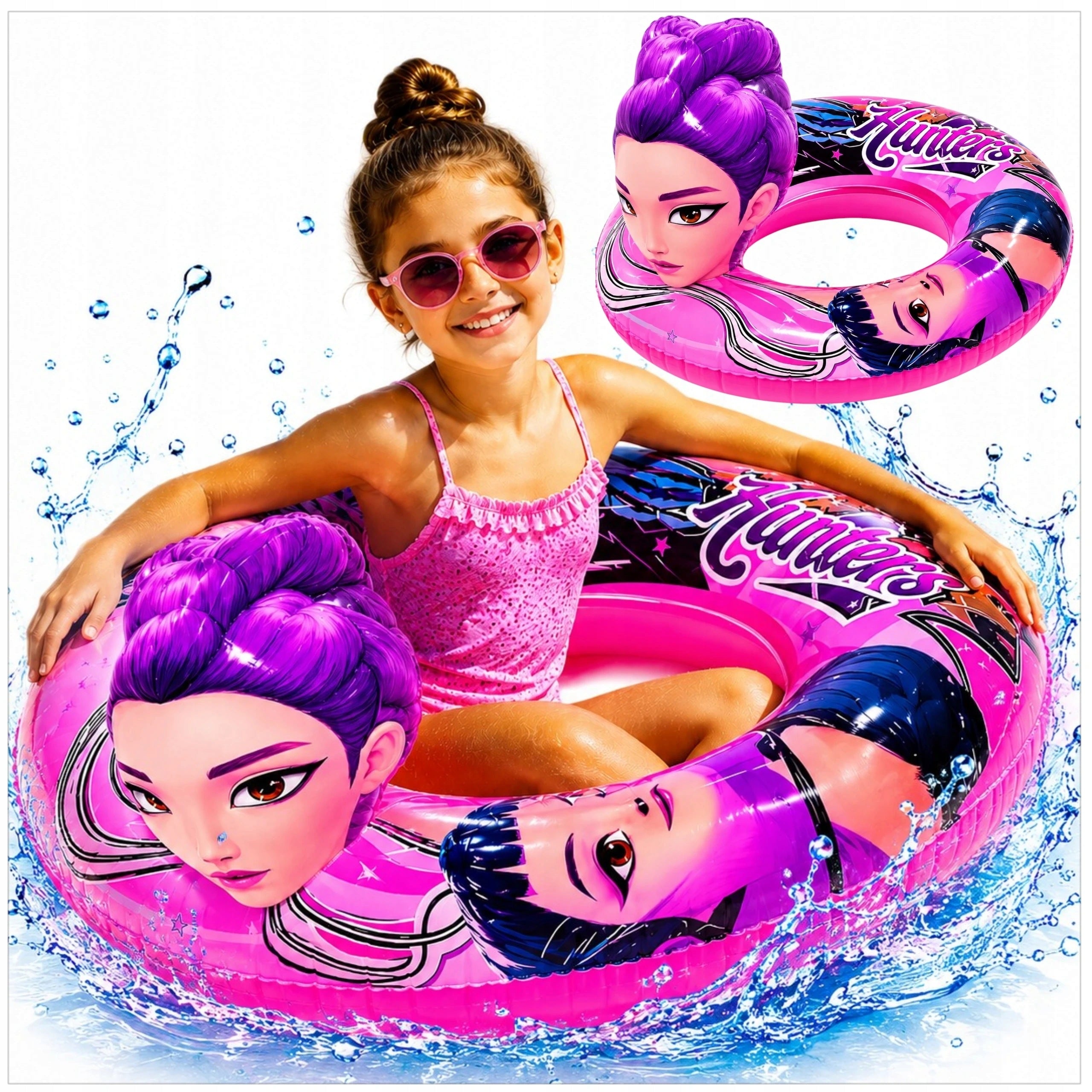 INFLATABLE SWIMMING WHEEL DEAMON HUNTERS CIRCLE K-POP KPOP FOR SWIMMING POOL 70CM XL