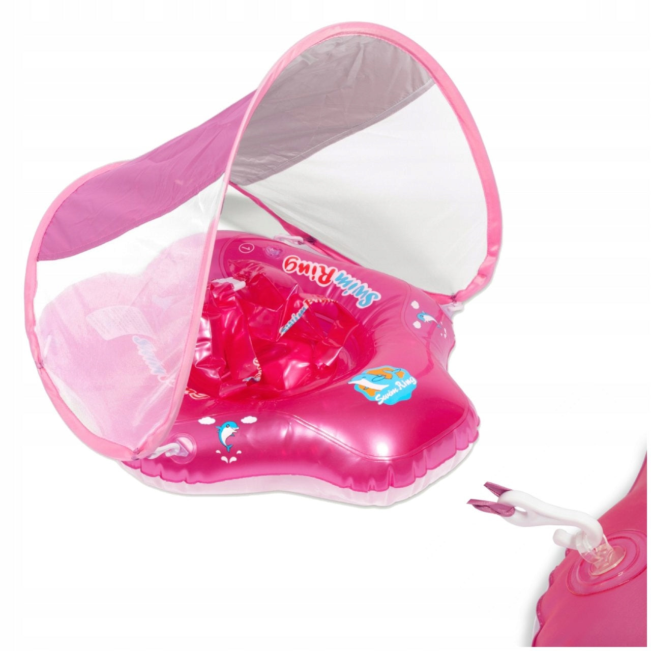 INFLATABLE SWIMMING WHEEL PONTOON FOR KIDS WITH BASEBALL PINK